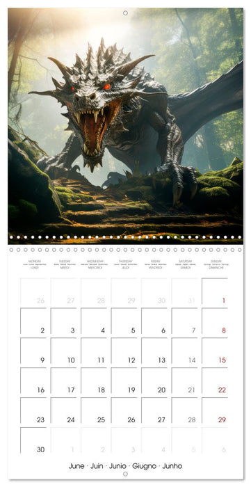 DRAGONS Wings of Power (CALVENDO Monthly Calendar 2025)