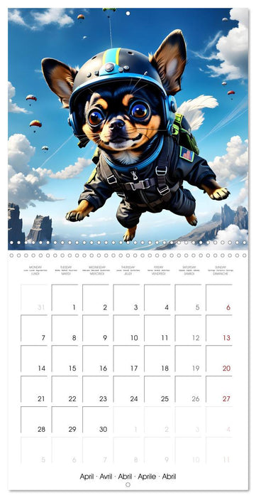 Outdoor adventure with an AI-Chihuahua (CALVENDO Monthly Calendar 2025)