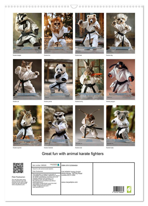 Great fun with animal karate fighters (CALVENDO Monthly Calendar 2025)