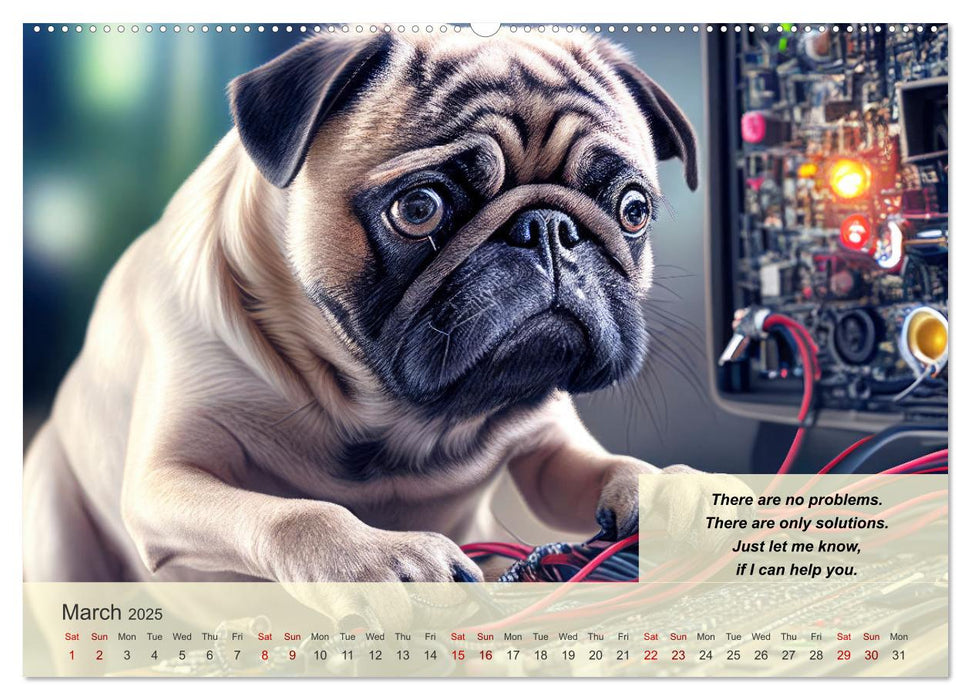 Great fun for pug lovers (CALVENDO Monthly Calendar 2025)