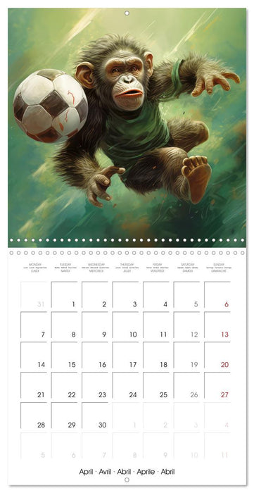 Kicking baby monkeys (CALVENDO Monthly Calendar 2025)