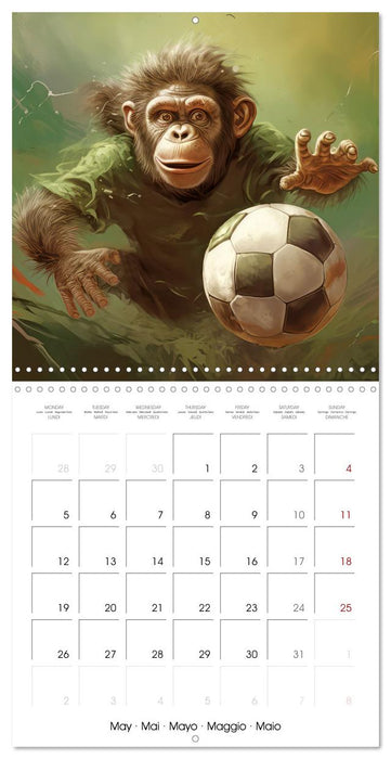 Kicking baby monkeys (CALVENDO Monthly Calendar 2025)