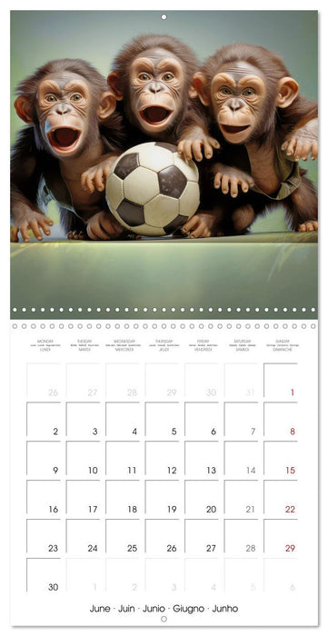 Kicking baby monkeys (CALVENDO Monthly Calendar 2025)