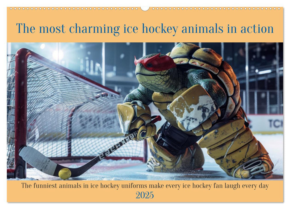 The most charming ice hockey animals in action (CALVENDO Monthly Calendar 2025)