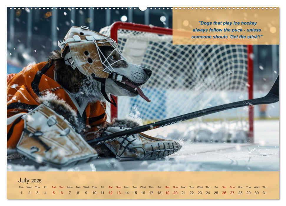 The most charming ice hockey animals in action (CALVENDO Premium-Calendar 2025)