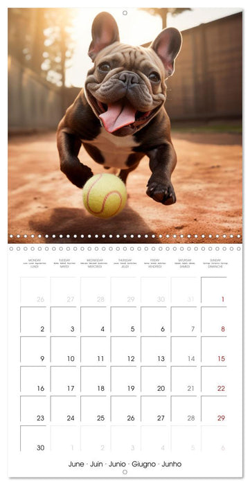 FRENCH BULLDOG Vigilant and brave (CALVENDO Monthly Calendar 2025)