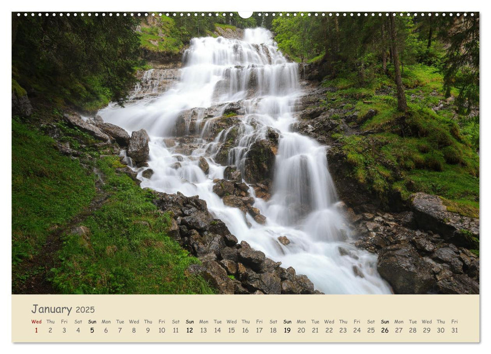 Journey Through the Swiss Alps - A Year of Alpine Adventures (CALVENDO Monthly Calendar 2025)