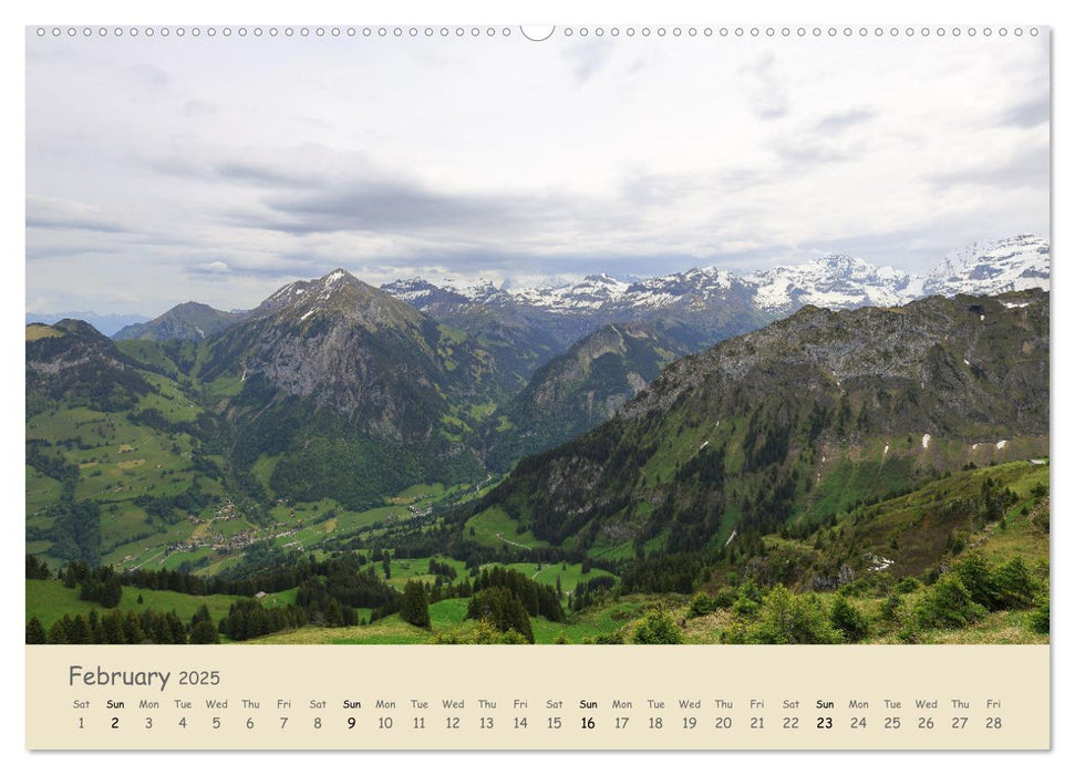 Journey Through the Swiss Alps - A Year of Alpine Adventures (CALVENDO Monthly Calendar 2025)