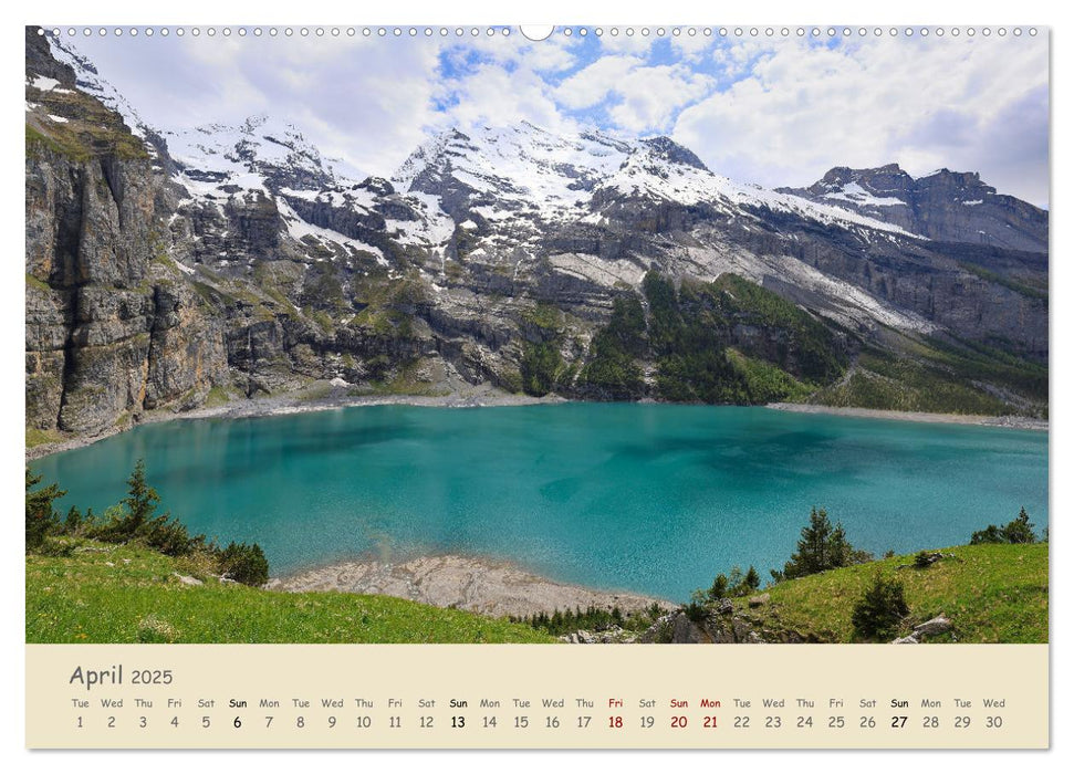 Journey Through the Swiss Alps - A Year of Alpine Adventures (CALVENDO Monthly Calendar 2025)