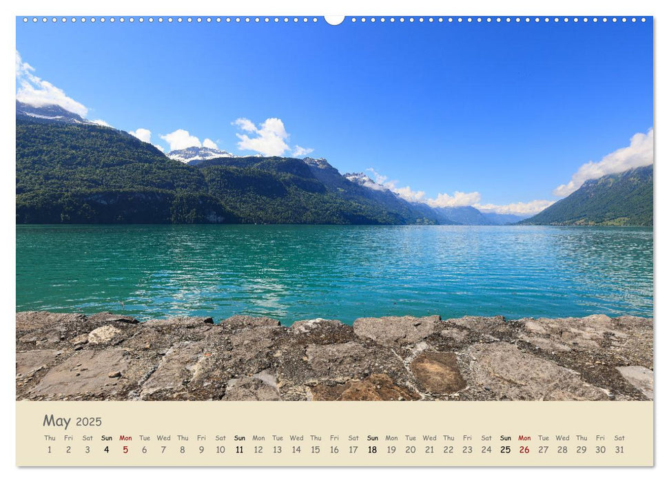 Journey Through the Swiss Alps - A Year of Alpine Adventures (CALVENDO Monthly Calendar 2025)