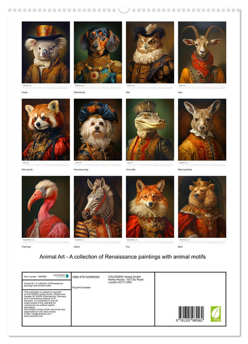 Animal Art - A collection of Renaissance paintings with animal motifs (CALVENDO Premium-Calendar 2025)