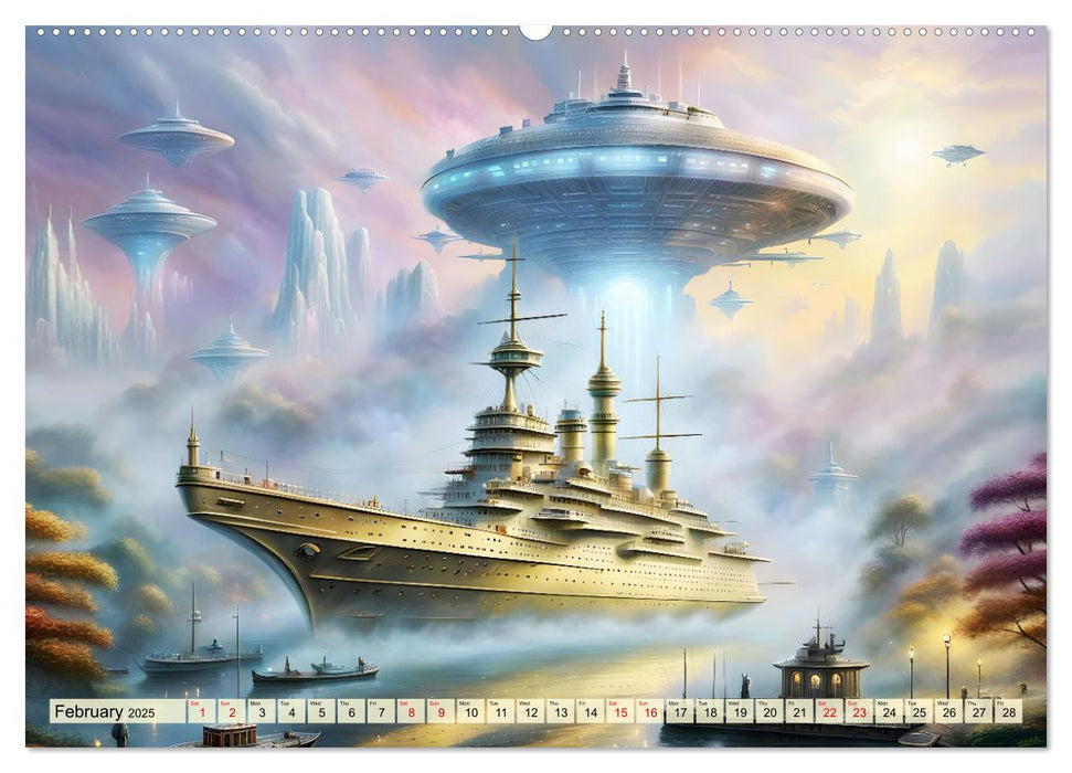 Gigantic ships - Journey into the future (CALVENDO Monthly Calendar 2025)