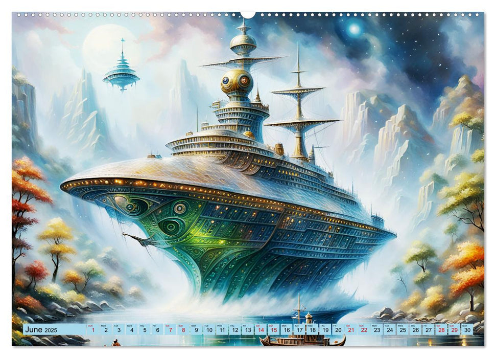 Gigantic ships - Journey into the future (CALVENDO Monthly Calendar 2025)