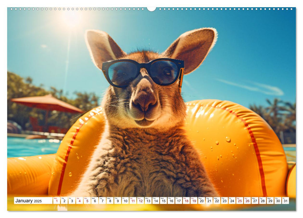 Sunny snapshots - A year of happy animals (CALVENDO Premium-Calendar 2025)