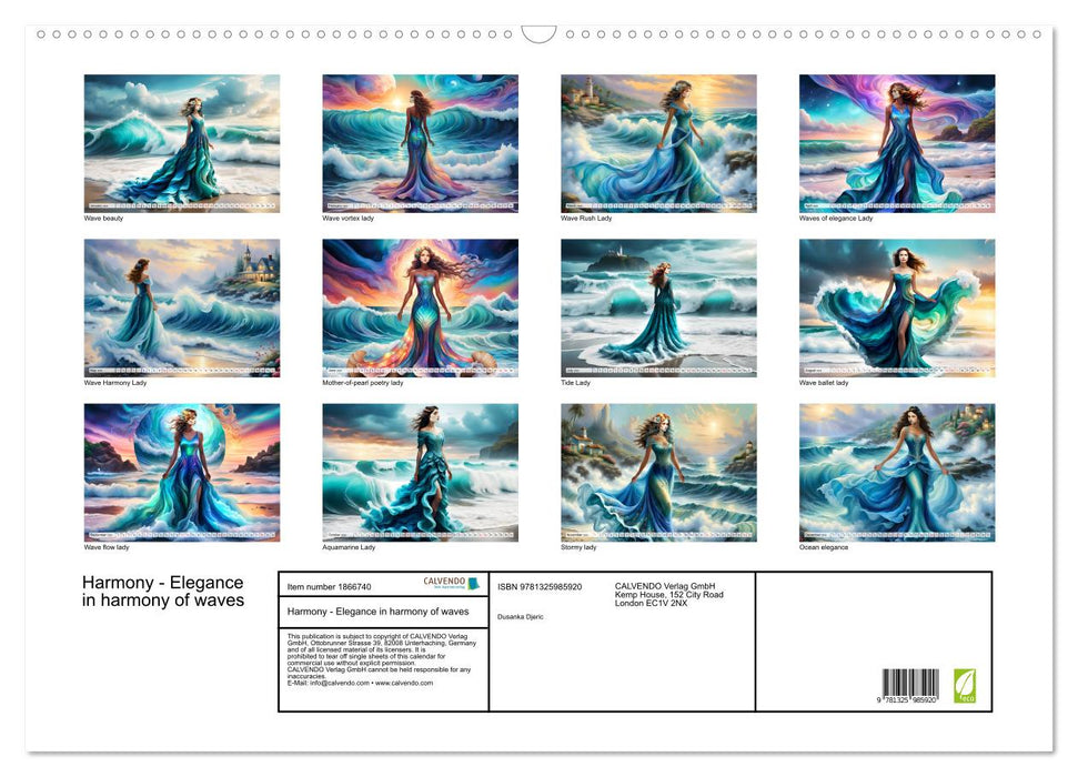 Harmony - Elegance in harmony of waves (CALVENDO Monthly Calendar 2025)