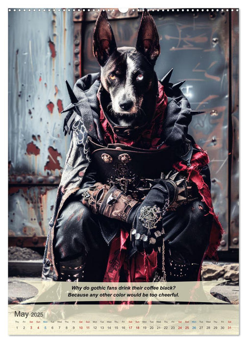 Funny animals in gothic style (CALVENDO Monthly Calendar 2025)