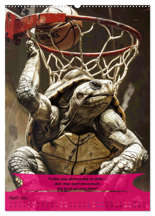 Basketball with funny animals (CALVENDO Monthly Calendar 2025)