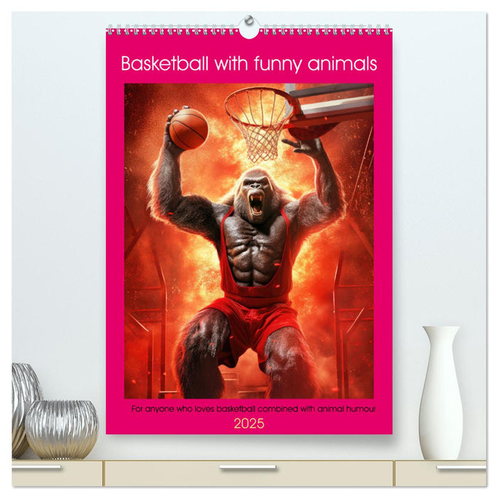 Basketball with funny animals (CALVENDO Premium-Calendar 2025)