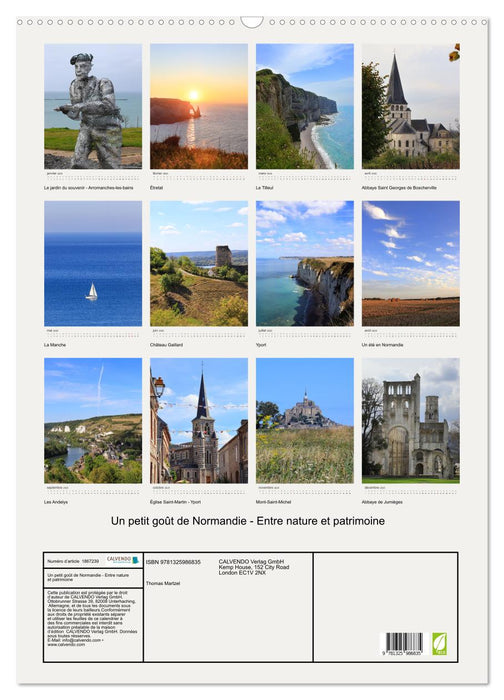 Un petit goût de Normandie - Entre nature et patrimoine (CALVENDO Calendrier mensuel 2025)