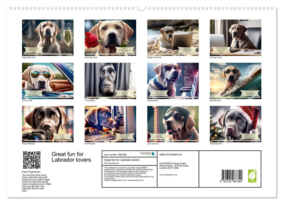 Great fun for Labrador lovers (CALVENDO Premium-Calendar 2025)