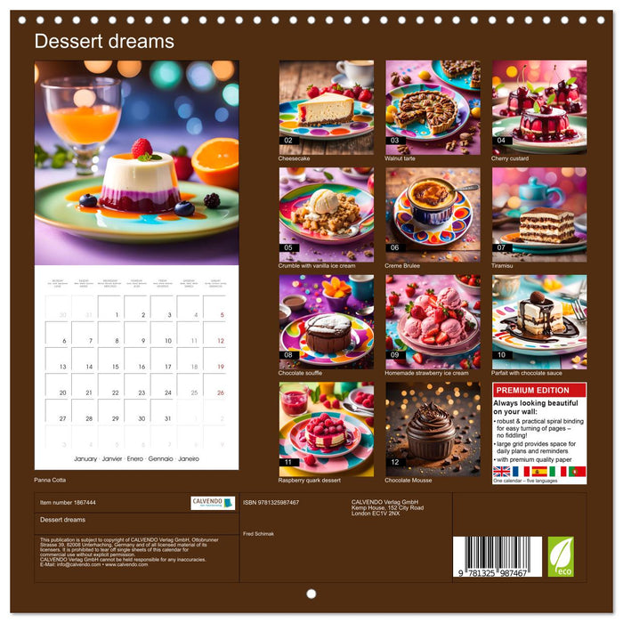 Dessert dreams (CALVENDO Monthly Calendar 2025)