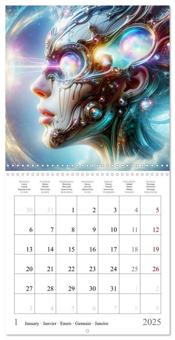 Cyborg Beauties (CALVENDO Monthly Calendar 2025)