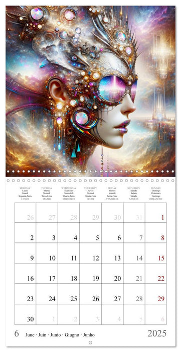 Cyborg Beauties (CALVENDO Monthly Calendar 2025)