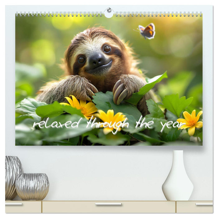 sweet sloths - relaxed throughout the year (CALVENDO Premium-Calendar 2025)