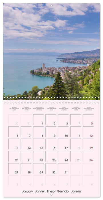 Evasion à Montreux (CALVENDO Calendrier mensuel 2025)