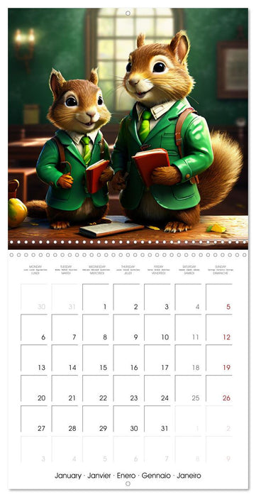 Squirrels Monthly Calendar (CALVENDO Monthly Calendar 2025)