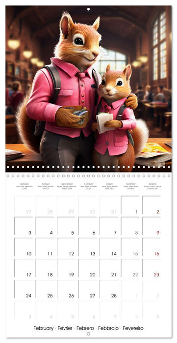 Squirrels Monthly Calendar (CALVENDO Monthly Calendar 2025)