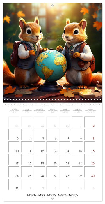 Squirrels Monthly Calendar (CALVENDO Monthly Calendar 2025)