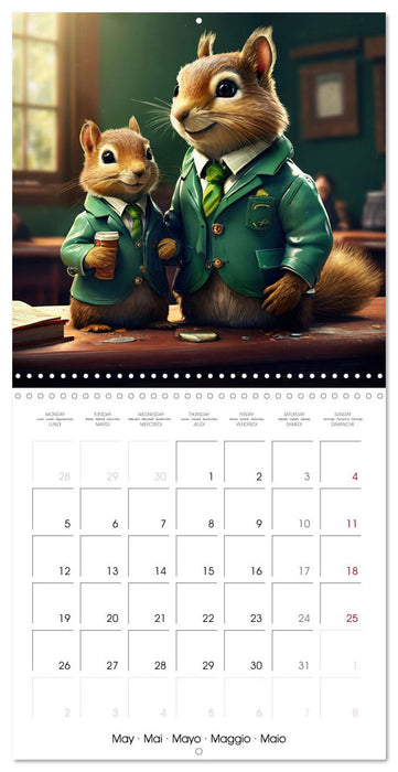 Squirrels Monthly Calendar (CALVENDO Monthly Calendar 2025)