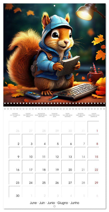 Squirrels Monthly Calendar (CALVENDO Monthly Calendar 2025)