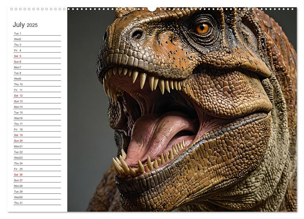 AI Dino Delights Mesmerizing Views of Prehistoric Life (CALVENDO Premium-Calendar 2025)