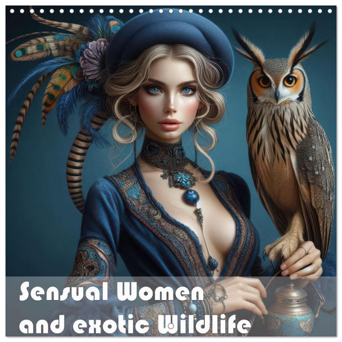 Sensual Women and Exotic Wildlife (CALVENDO Monthly Calendar 2025)