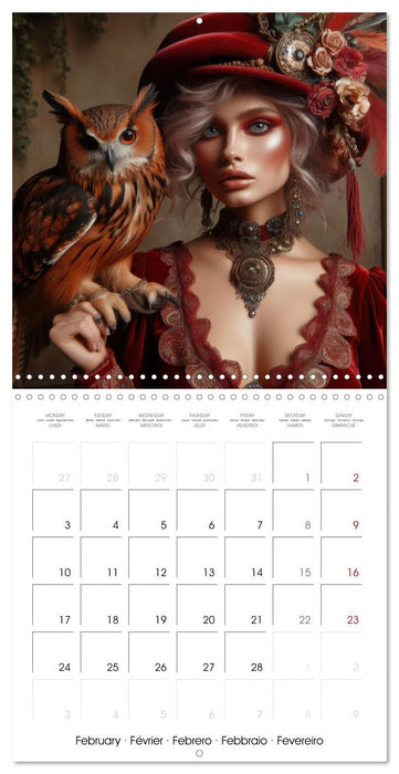 Sensual Women and Exotic Wildlife (CALVENDO Monthly Calendar 2025)