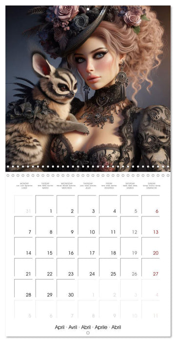 Sensual Women and Exotic Wildlife (CALVENDO Monthly Calendar 2025)