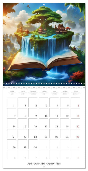 Fantastic surreal book worlds (CALVENDO Monthly Calendar 2025)