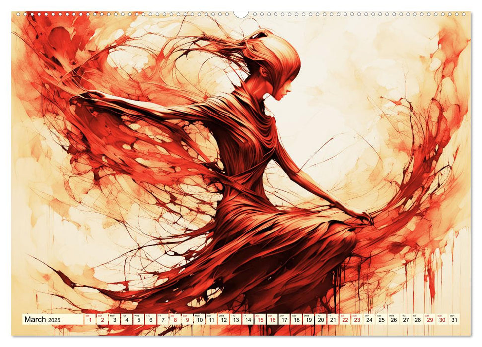 Silhouettes of change - Mystical nature spirits (CALVENDO Monthly Calendar 2025)