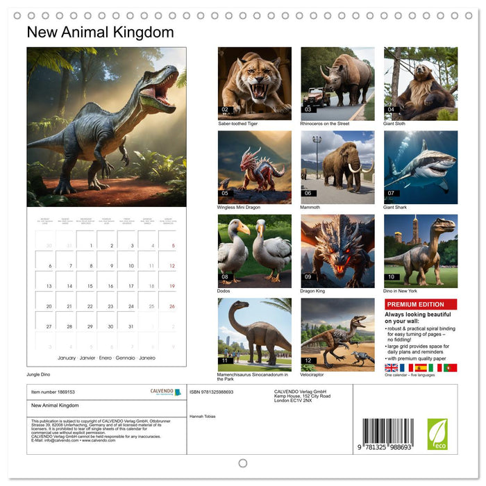 New Animal Kingdom (CALVENDO Monthly Calendar 2025)