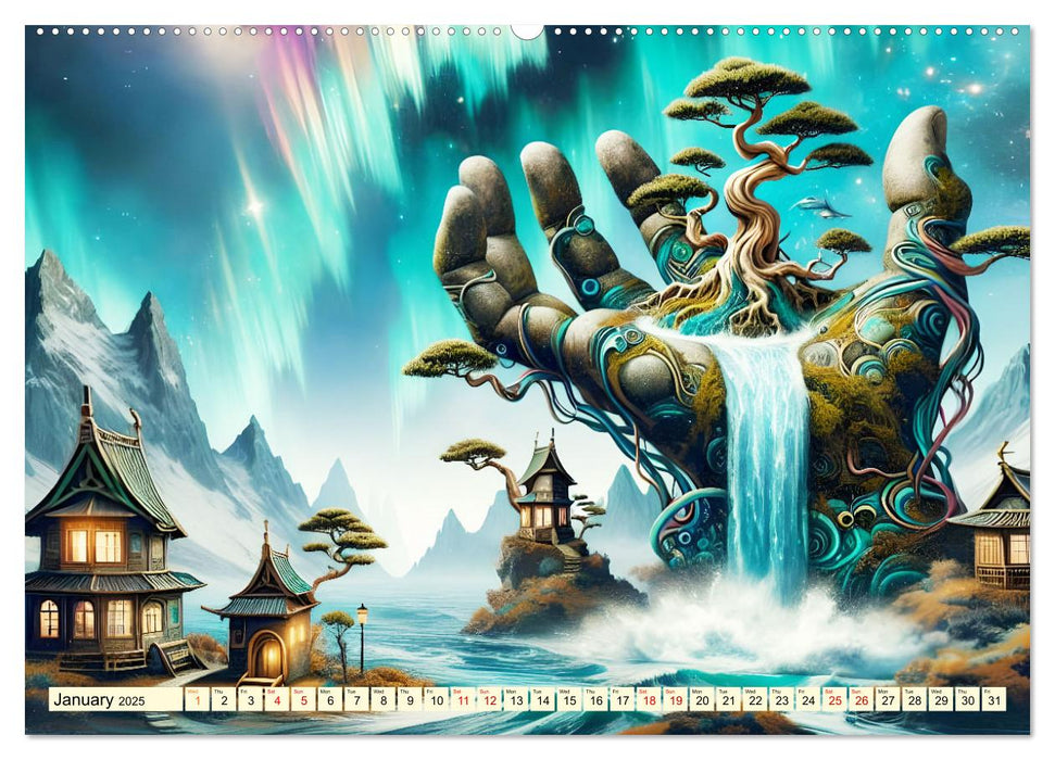 Nature Genesis - The hand of life (CALVENDO Monthly Calendar 2025)