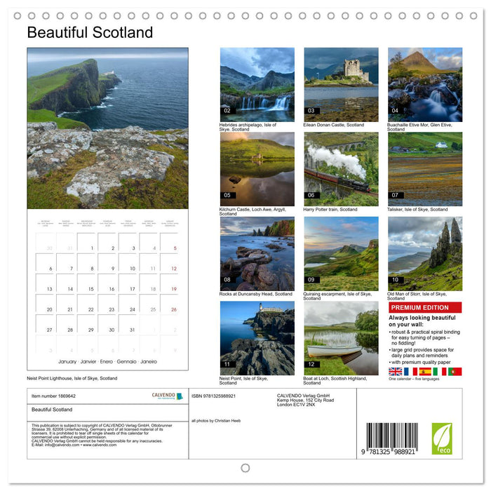 Beautiful Scotland (CALVENDO Monthly Calendar 2025)