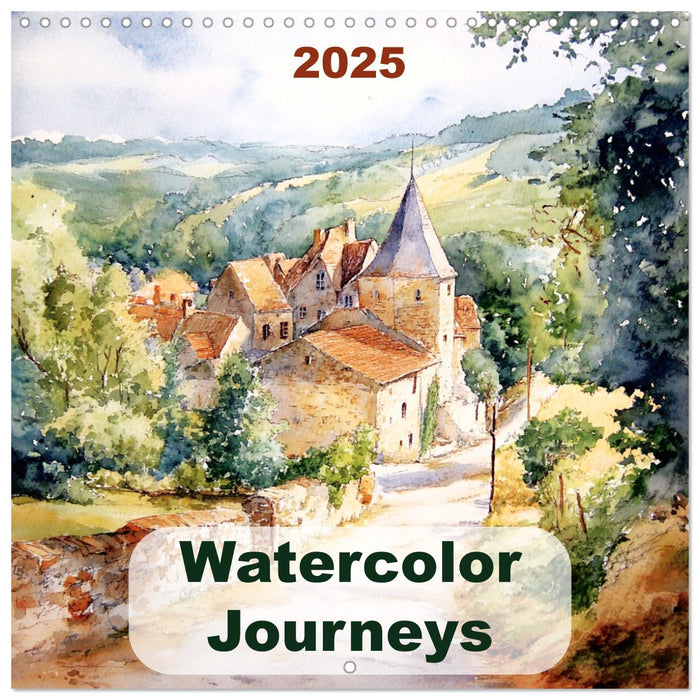 Watercolor Journeys (CALVENDO Monthly Calendar 2025)