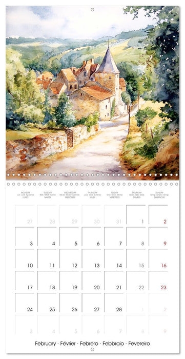 Watercolor Journeys (CALVENDO Monthly Calendar 2025)