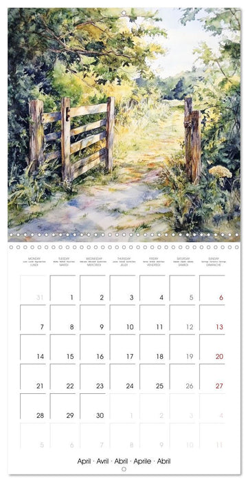 Watercolor Journeys (CALVENDO Monthly Calendar 2025)