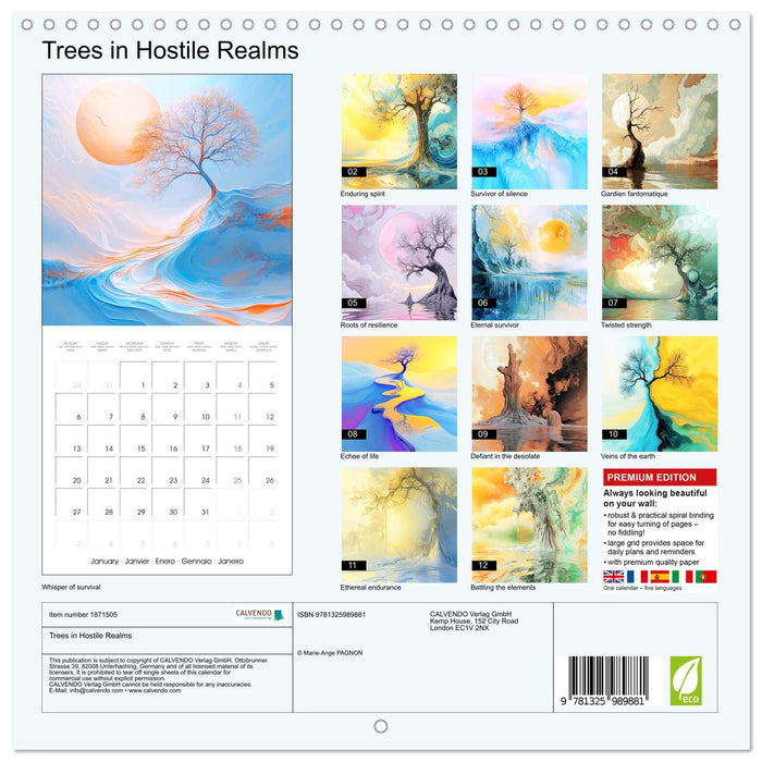 Trees in Hostile Realms (CALVENDO Monthly Calendar 2025)