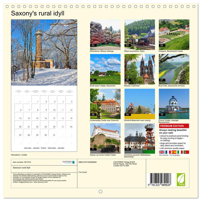 Saxony's rural idyll (CALVENDO Monthly Calendar 2025)