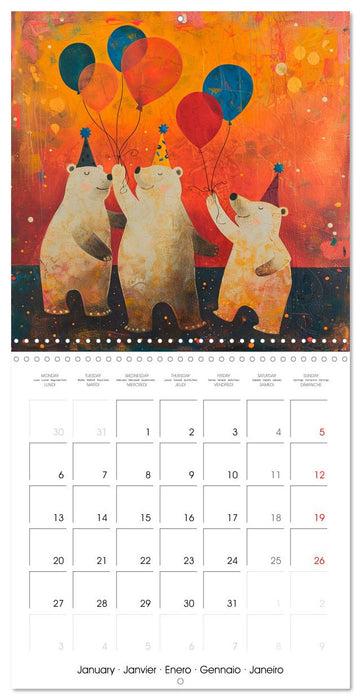 When Animals Celebrate (CALVENDO Monthly Calendar 2025)