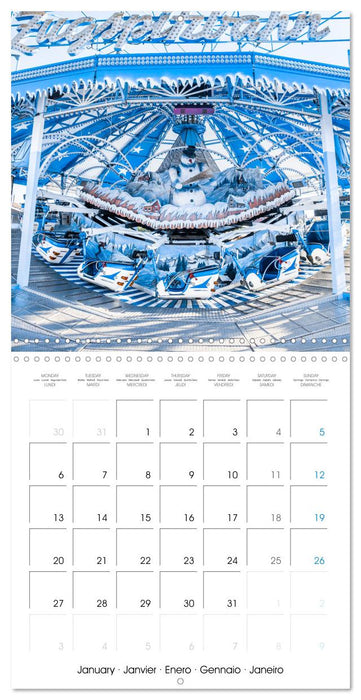 Carousels, Roller Coasters, Funfairs (CALVENDO Monthly Calendar 2025)